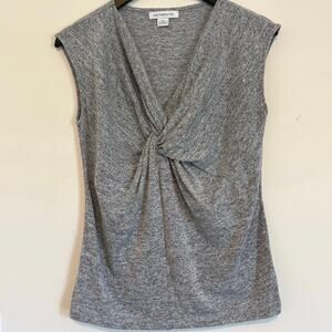 Liz Claiborne sleeveless woman’s blouse size medium gray v neck